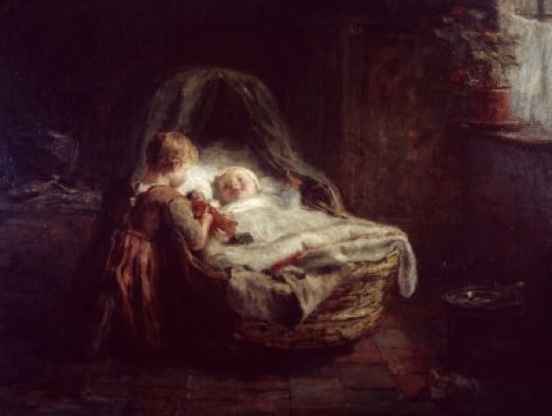 Little Mother by Evert Pieters 1856-1932 Canvas Art - Evert Pieters (24 x 36)