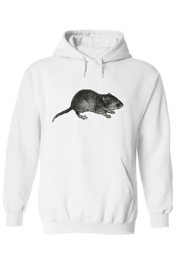 Little Mouse Sketch Hoodie Men -Image by Shutterstock, Male Small