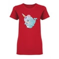 thumbnail image 1 of Little Narwhal Mother And Baby Shaped T-Shirt Women -Image by Shutterstock, Female Medium, 1 of 2