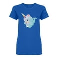 thumbnail image 1 of Little Narwhal Mother And Baby Shaped T-Shirt Women -Image by Shutterstock, Female XX-Large, 1 of 2
