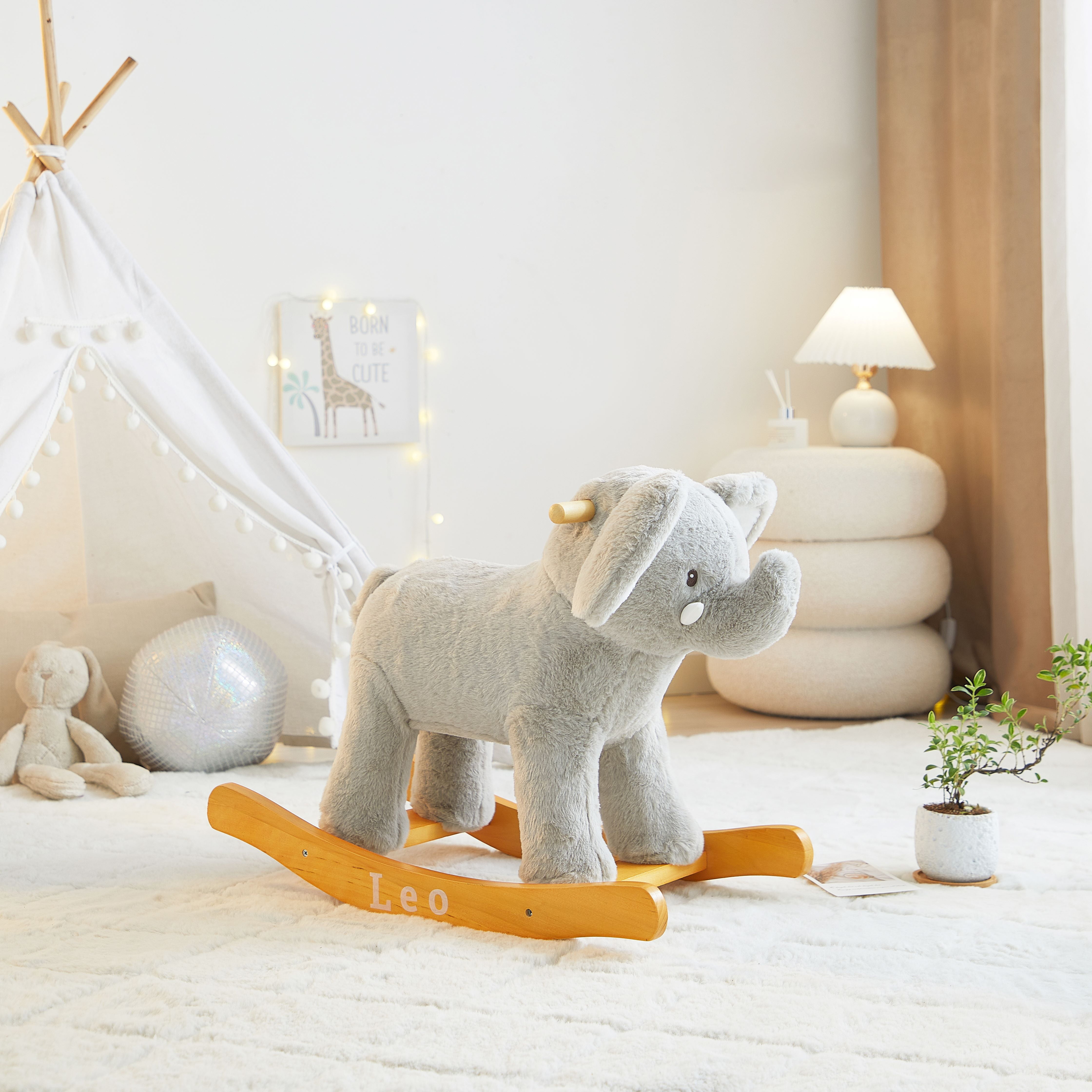 Little Nest Toddler Elephant Plush Rocker Chair - Walmart.com