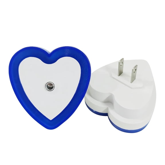 Little Night Light Led Night Light Lamp with Smart Sensor Dusk to Dawn Sensor Daylight White Red Yellow Blue 0.5W Plug in 1 Pack, Home Essentials Heart-Shaped Night Light