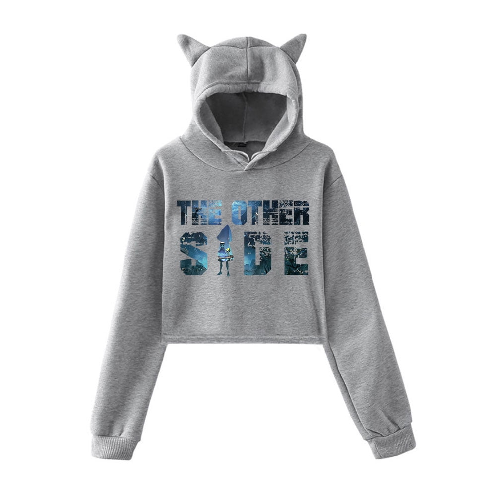 Little Nightmares The other side Merch Hoodies Sweatshirts for Girls Cat Ear Crop Top Hoodie Youth Walmart