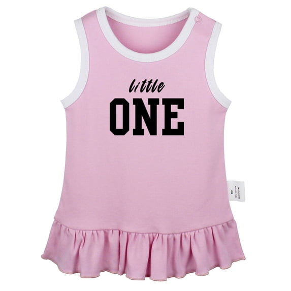 Little ONE Funny Dresses For Baby, Newborn Babies Skirts, Infant Princess Dress, 0-24M Kids Graphic Clothes (Pink Sleeveless Dresses, 12-18 Months)