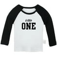 thumbnail image 1 of Little ONE Funny T shirt For Baby, Newborn Babies T-shirts, Infant Tops, 0-24M Kids Graphic Tees Clothing (Long Black Raglan T-shirt, 0-6 Months), 1 of 4