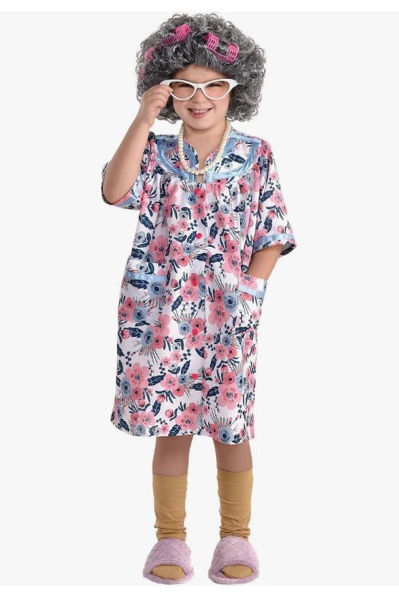 Little Old Lady Dress - 100 Days - School - Costume Accessory - Girls - Small 4-6