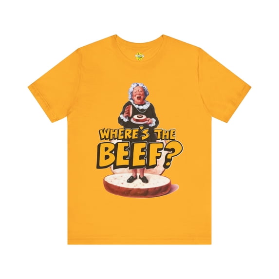Little Old Lady - Where's the Beef? Nostalgic Fast Food Slogan TShirt