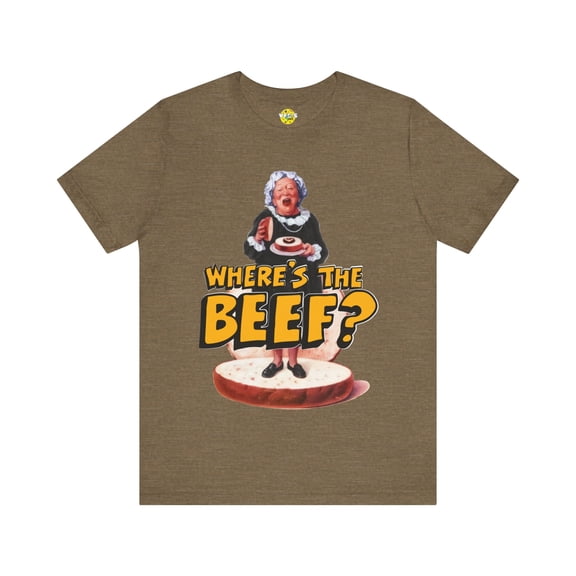 Little Old Lady - Where's the Beef? Nostalgic Fast Food Slogan TShirt