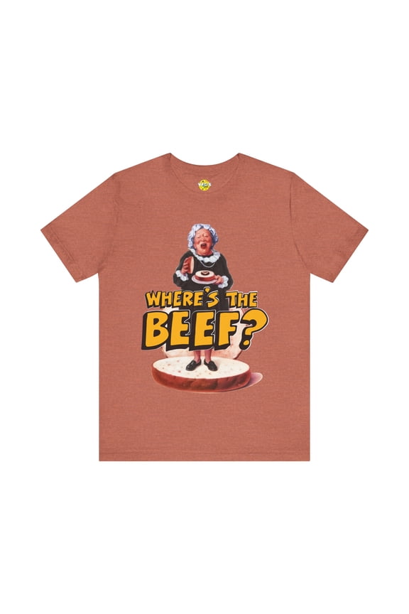 Little Old Lady - Where's the Beef? Nostalgic Fast Food Slogan TShirt