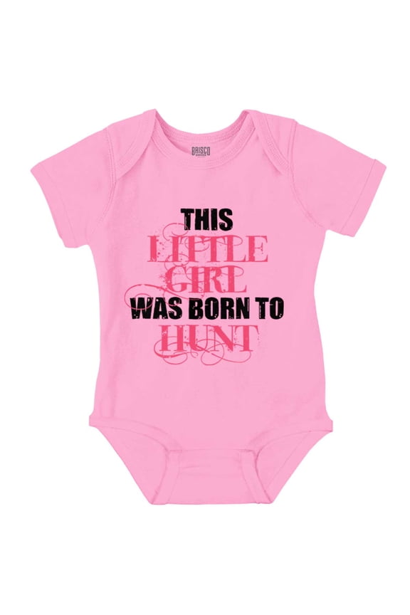 Little One Born Hunt Deer Hunter Bodysuit Jumper Girls Infant Baby Brisco Brands 12M