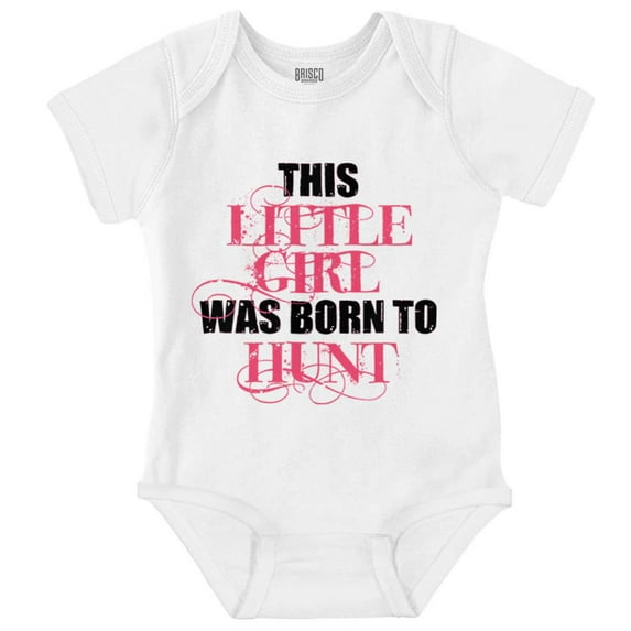Little One Born Hunt Deer Hunter Bodysuit Jumper Girls Infant Baby Brisco Brands 12M
