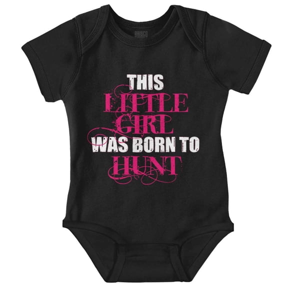 Little One Born Hunt Deer Hunter Bodysuit Jumper Girls Infant Baby Brisco Brands NB