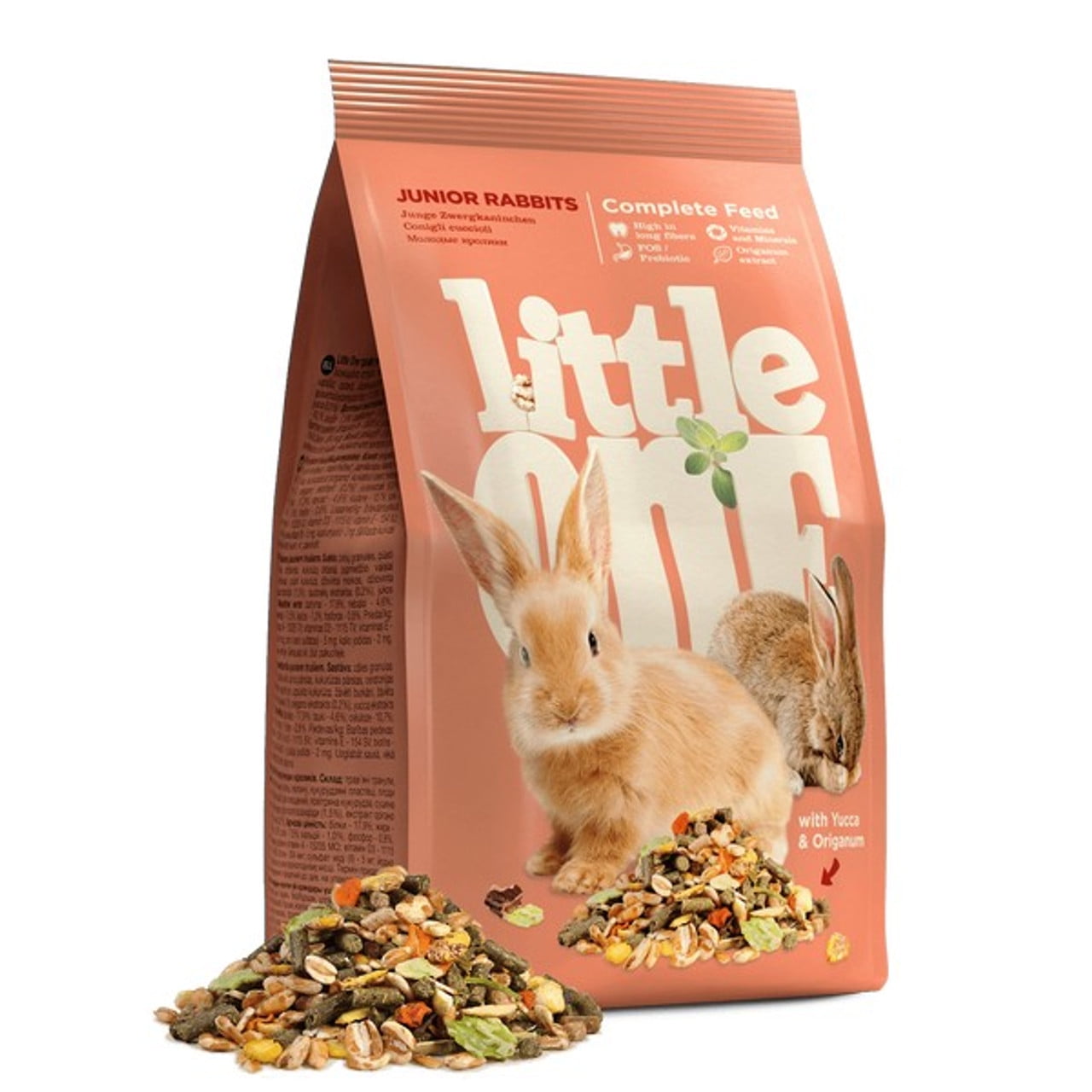 Little One Feed For Junior Rabbits Small Animal Food 900G 1 Case