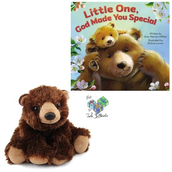 Little One, God Made You Special Set Includes Board Book by Amy Warren Hilliker / Polona Lovsin and Stuffed Animal Bear Plush (Each Person is Special)