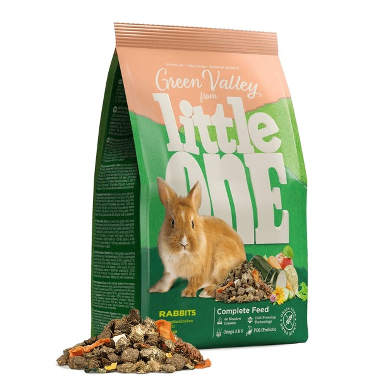 Little One Green Valley Fibrefood For Rabbits Small Animal Food 750G 1 Case