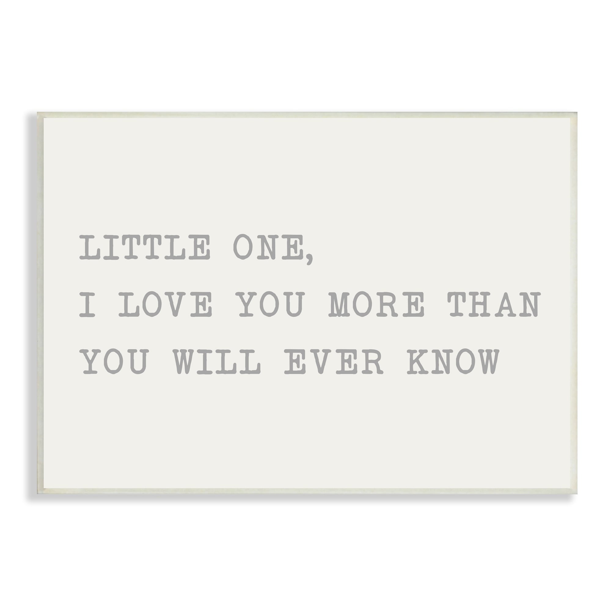 Little One I Love You Phrase Family Motivational 15 in x 10 in Framed Drawing Art Print, by Stupell Home Décor