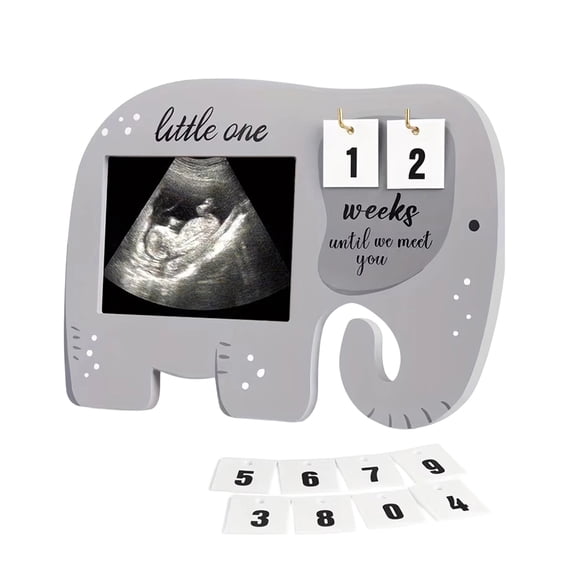 Little One Ultrasonic Photo Frame for Pregnancy Ultrasound Pictures, Digital Picture Display for Family Memories, Modern Tabletop Frame for Home Nursery and Living Room