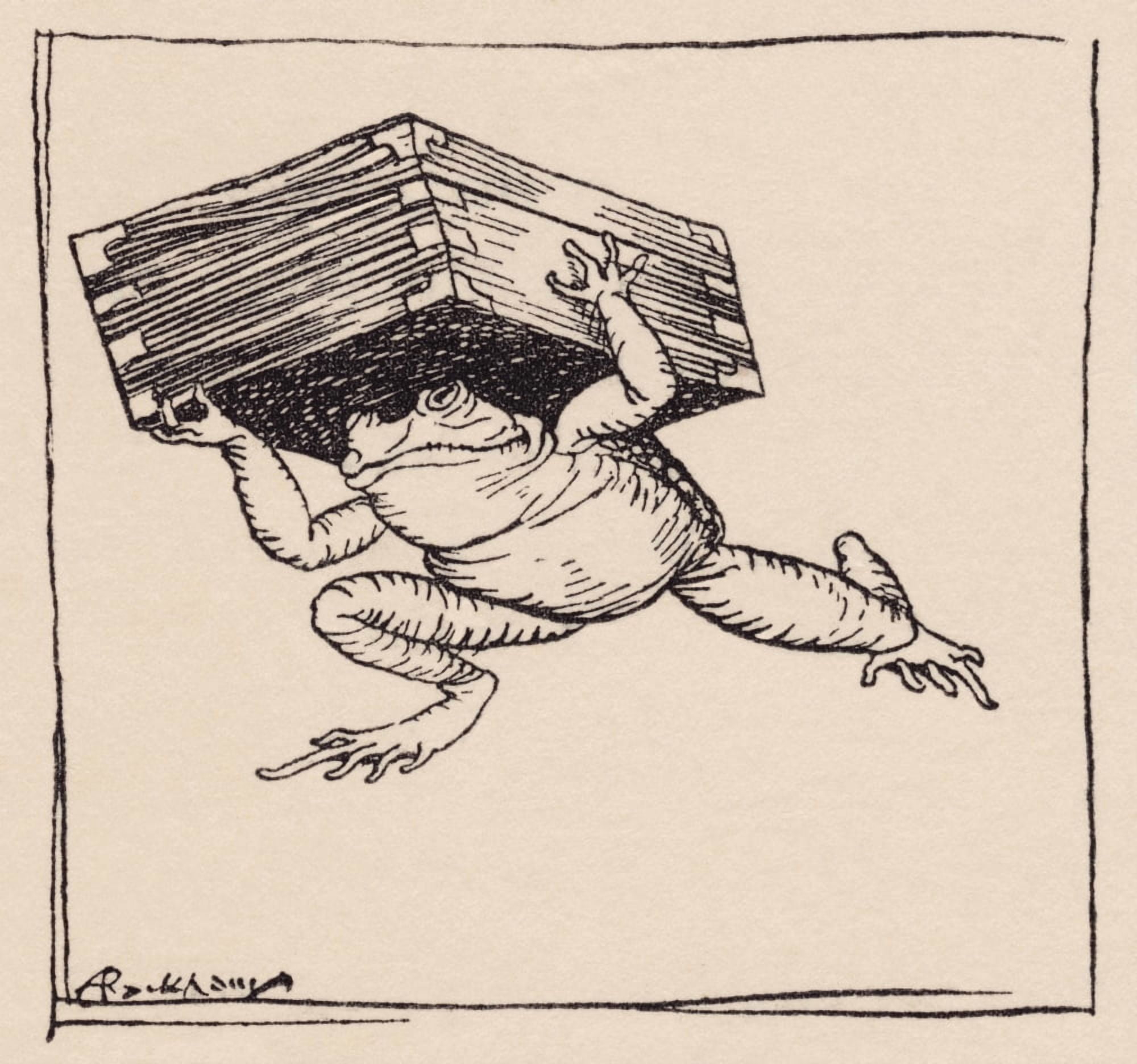 The Little One Went And Brought The Box Illustration By Arthur Rackham From Grimms Fairy Tale The Iron Stove Canvas Art - Ken Welsh Design Pics (16 x 15)