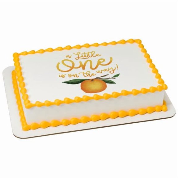 Little One on The Way Baby Shower Edible Cake Topper Icing Image, (8 Inch Round)