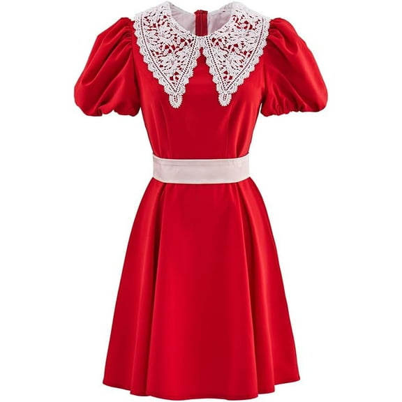 Little Orphan Annie Red Dress Musical theater Dress Adult Halloween Outfit for Women