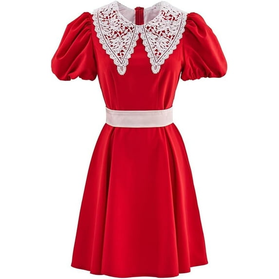 Little Orphan Annie Red Dress Musical theater Dress Adult Halloween Outfit for Women