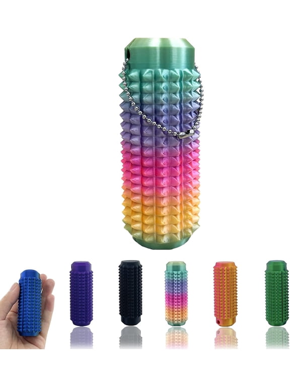 Little Ouchies Fidget, Portable Stim Tool, Pocket Mini Fidget Toy for Adults, Pain Stim Fidget, 3D Printed Venting Key Pendant, Spiky Grippie Stim Keychain for Anxiety Relief Positive, Novelty Gifts