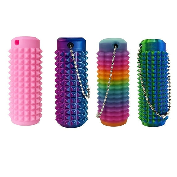 Little Ouchies Portable Vibrant Colors Stim Tool – Sensory Motor Aids and Fidget Stim Tools for Adults, Compact and Calming Portable Stim Tool for Focus, Stress Relief, and Daily Sensory Needs(4pcs)