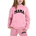 thumbnail image 1 of Little Outfits for Girls Sets Casual Winter Wear Trendy Printed Hooded Sweatshirt Fall Girls Clothing Sets Pink Size 7-8T, 1 of 4
