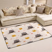 Little Owl Soft Polyester Area Rug 31''x20'', Non Slip, Memory Foam, Water Absorbent