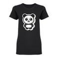 thumbnail image 1 of Little Panda Cartoon Design Shaped T-Shirt Women -Image by Shutterstock, Female x-Large, 1 of 2