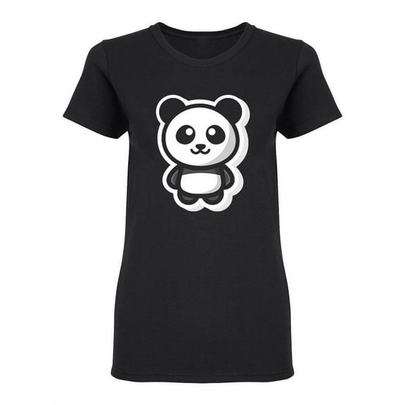 Little Panda Cartoon Design Shaped T-Shirt Women -Image by Shutterstock, Female x-Large