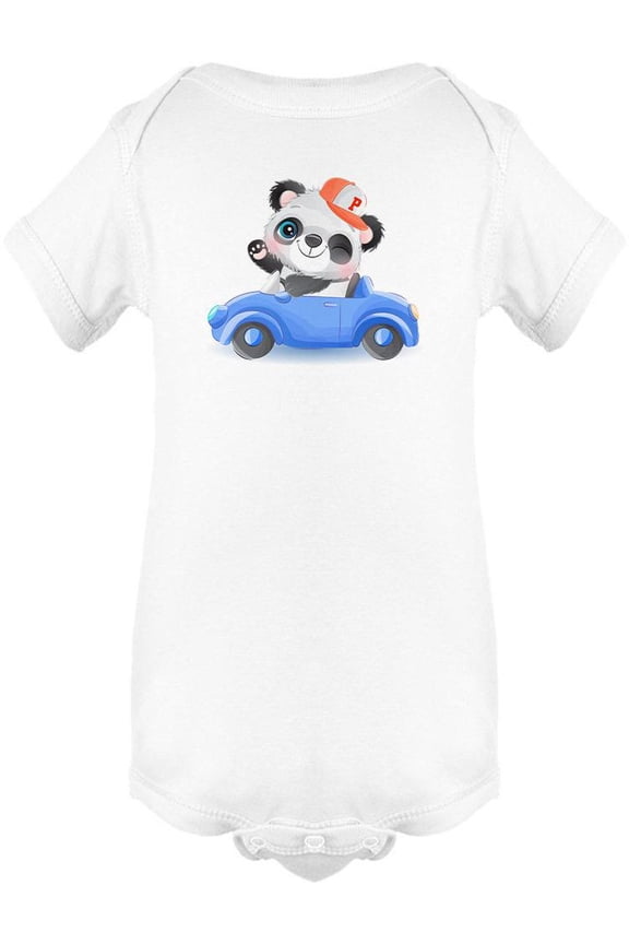 Little Panda Driving A Car Bodysuit Infant -Image by Shutterstock,  Newborn