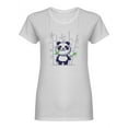 thumbnail image 1 of Little Panda Eating Bamboo Shaped T-Shirt Women -Image by Shutterstock, Female XX-Large, 1 of 2