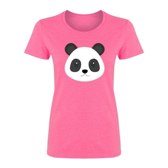 Little Panda Face Graphic Shaped T-Shirt Women -Image by Shutterstock, Female Small