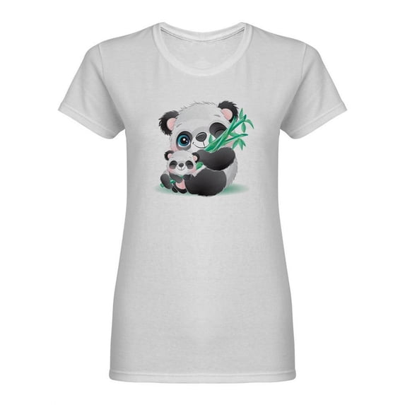 Little Panda Mother And Baby Shaped Tee Women's -Image by Shutterstock