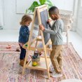 thumbnail image 1 of Little Partners Folding EZ Easel Two Sided A-Frame Paint Easel, Chalk Board and Magnetic Dry Erase Board with Paper Roll and Eraser - Folding Art Station Educational Tool for Toddlers - Natural, 1 of 10