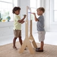 thumbnail image 1 of Little Partners Peek-A-Boo Art Toddler Easel, Two-Sided Adjustable Height Clear Plexi Glass Paint Station for Kids with Built-in Storage, Eraser, Paint Containers - Natural, 1 of 10