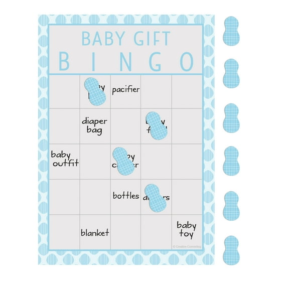 Little Peanut Boy Elephant Baby Shower Bingo, 10 pk