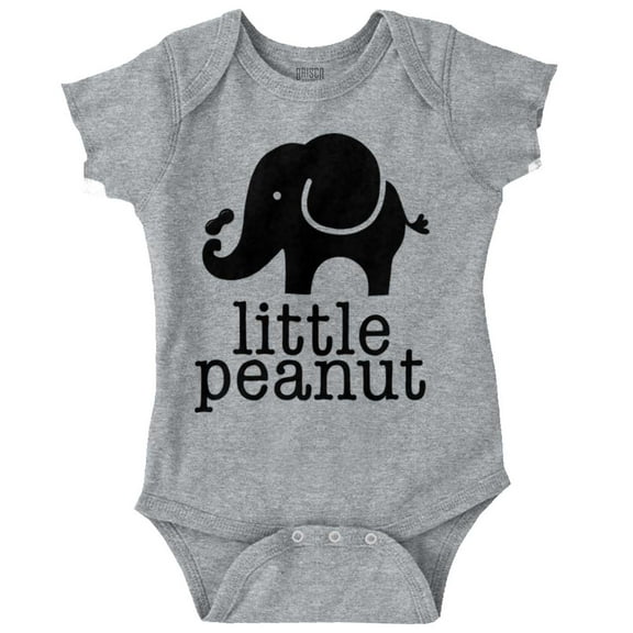 Little Peanut Cute Lil Elephant Lover Romper Boys or Girls Infant Baby Brisco Brands 6M