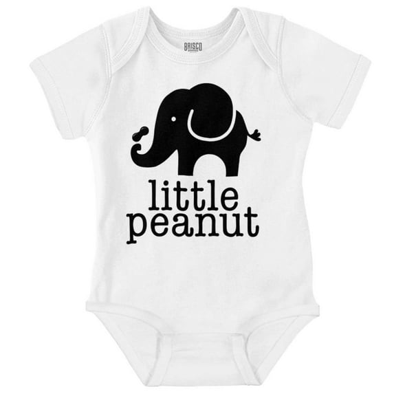 Little Peanut Cute Lil Elephant Lover Romper Boys or Girls Infant Baby Brisco Brands NB