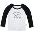 thumbnail image 1 of Little Peanut Funny T shirt For Baby, Newborn Babies T-shirts, Infant Tops, 0-24M Kids Graphic Tees Clothing (Long Black Raglan T-shirt, 0-6 Months), 1 of 4