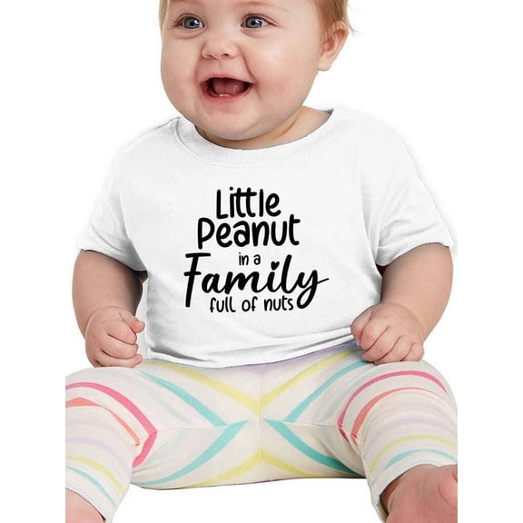 Little Peanut In Family Of Nuts T-Shirt Infant -Smartprints Designs,  24 Months