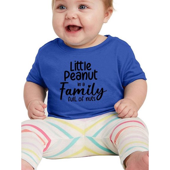 Little Peanut In Family Of Nuts T-Shirt Infant -Smartprints Designs,  24 Months