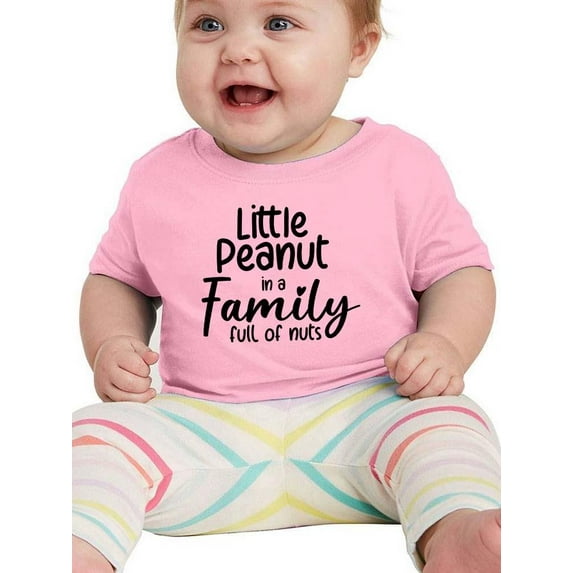 Little Peanut In Family Of Nuts T-Shirt Infant -Smartprints Designs, 6 Months