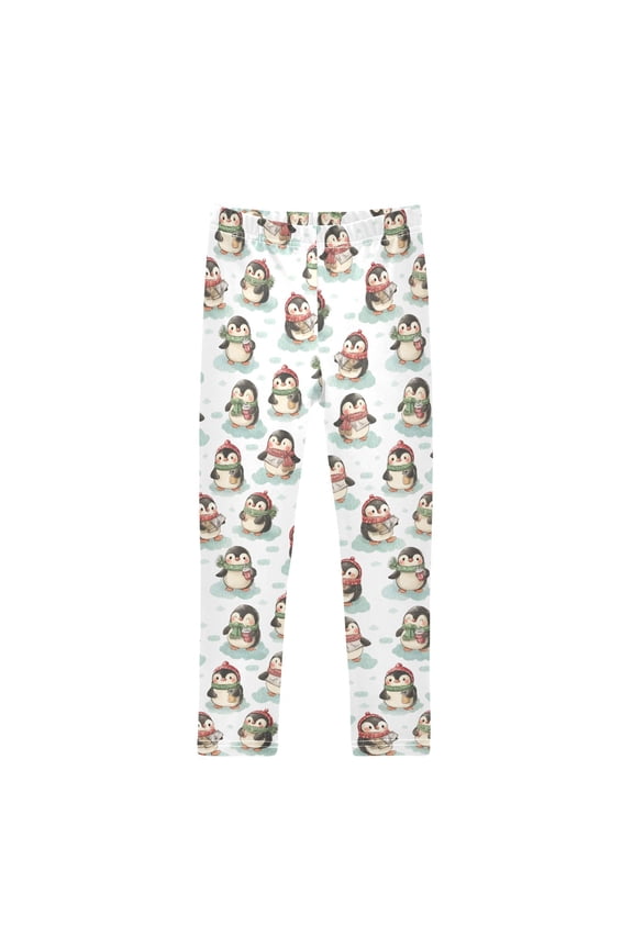 Little Penguin Cloud Printed Leggings Yoga Pants for in 4t to 10t