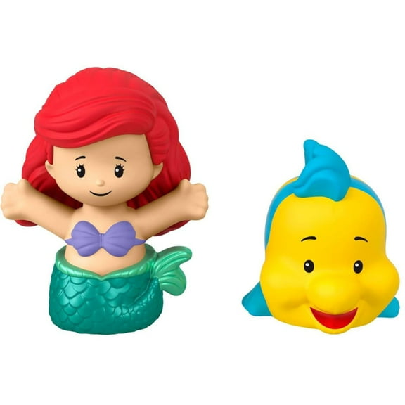 Little People Ariel and Flounder Dolls, The Little Mermaid, 2 . 39 oz