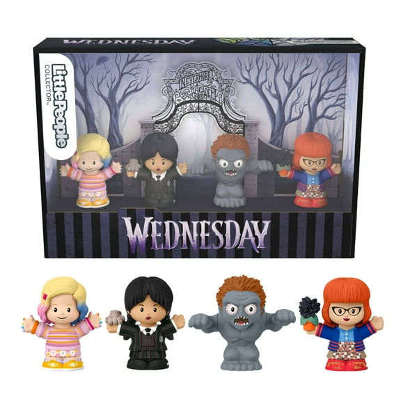 Little People Collector Wednesday Special Edition Set for Adults & Fans, 4 Figures