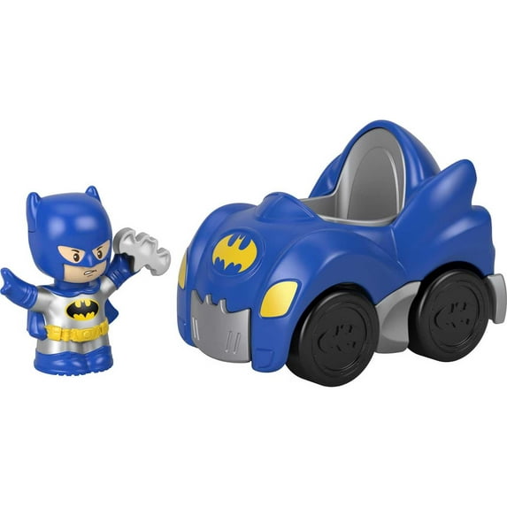 Little People DC Super Friends Batmobile & Batman Figure Car Vehicle Playset (2 Pieces)