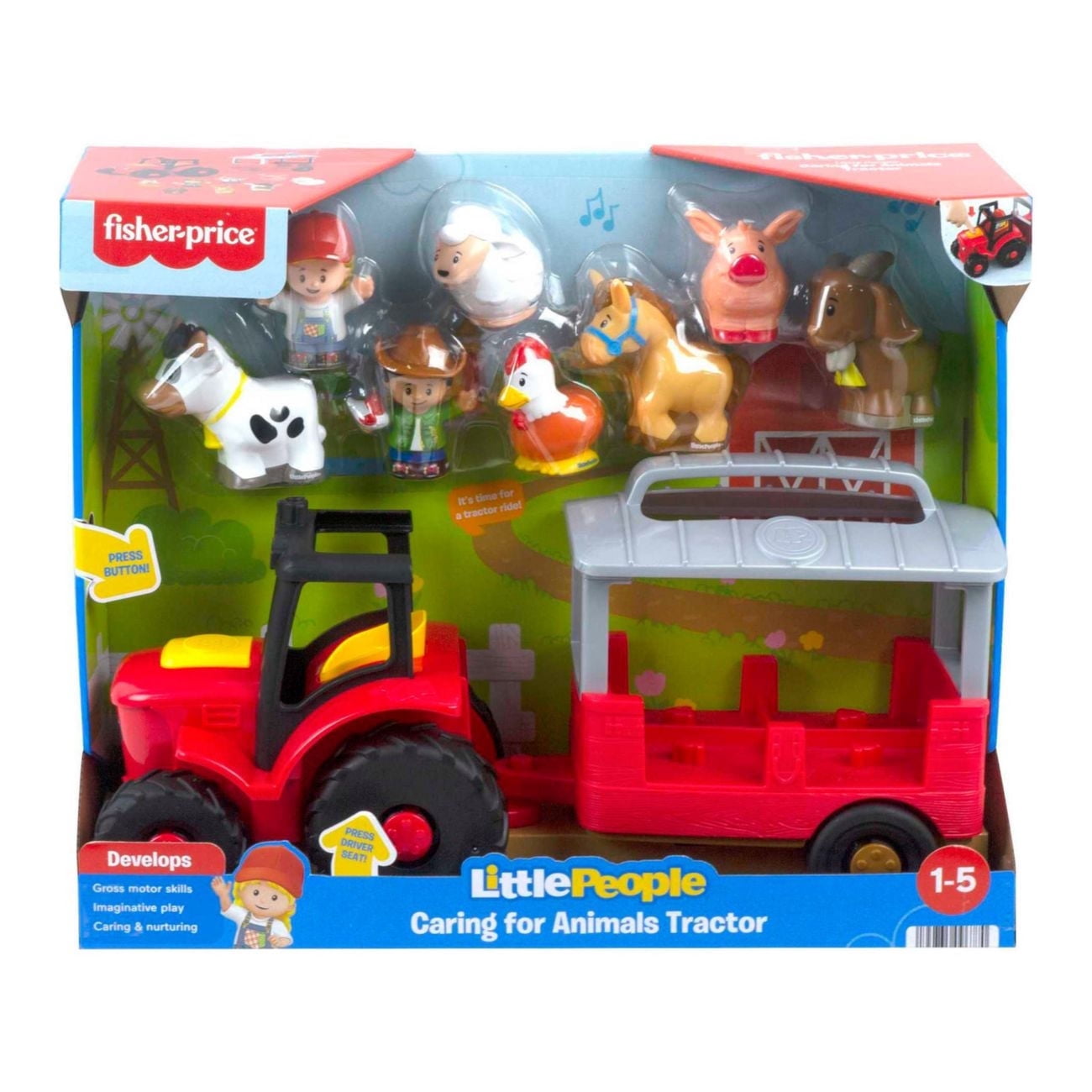 FISHER PRICE Little People Traktor – Mit Figur, Push-along Spielzeug Für Kleinkinder Ab 1 Jahr