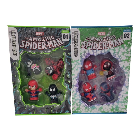 Little People Marvel The Amazing Spider-man LP Comic 01 and LP Comic 02, 8 Pieces
